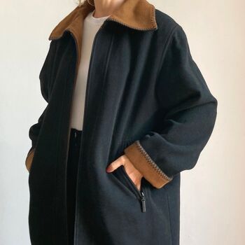 Manteau en laine noir 3