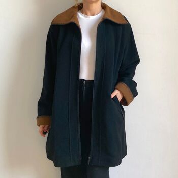 Manteau en laine noir 4