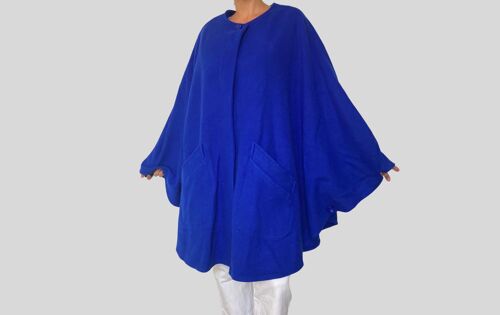 Vintage Blue Cashmere Cape Coat