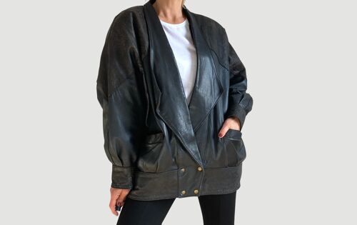 Bomber leather jacket