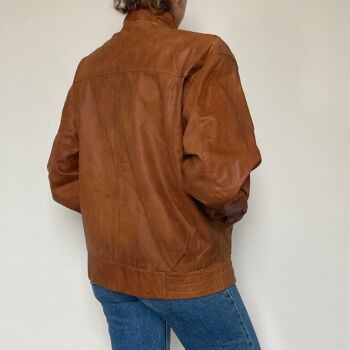 Blouson aviateur marron vintage 8