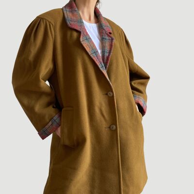 Manteau en laine marron