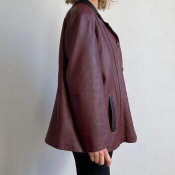 Blouson en cuir bordeaux Modèle 1. 7