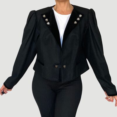 Blazer Vintage Crop en laine autrichienne