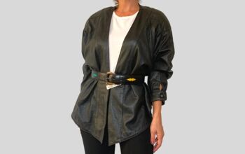 Veste-chemise en cuir et ceinture 1