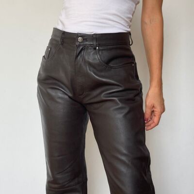 Dark brown Leather trousers