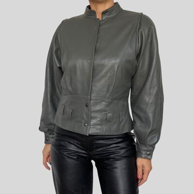 Vintage Gray leather jacket