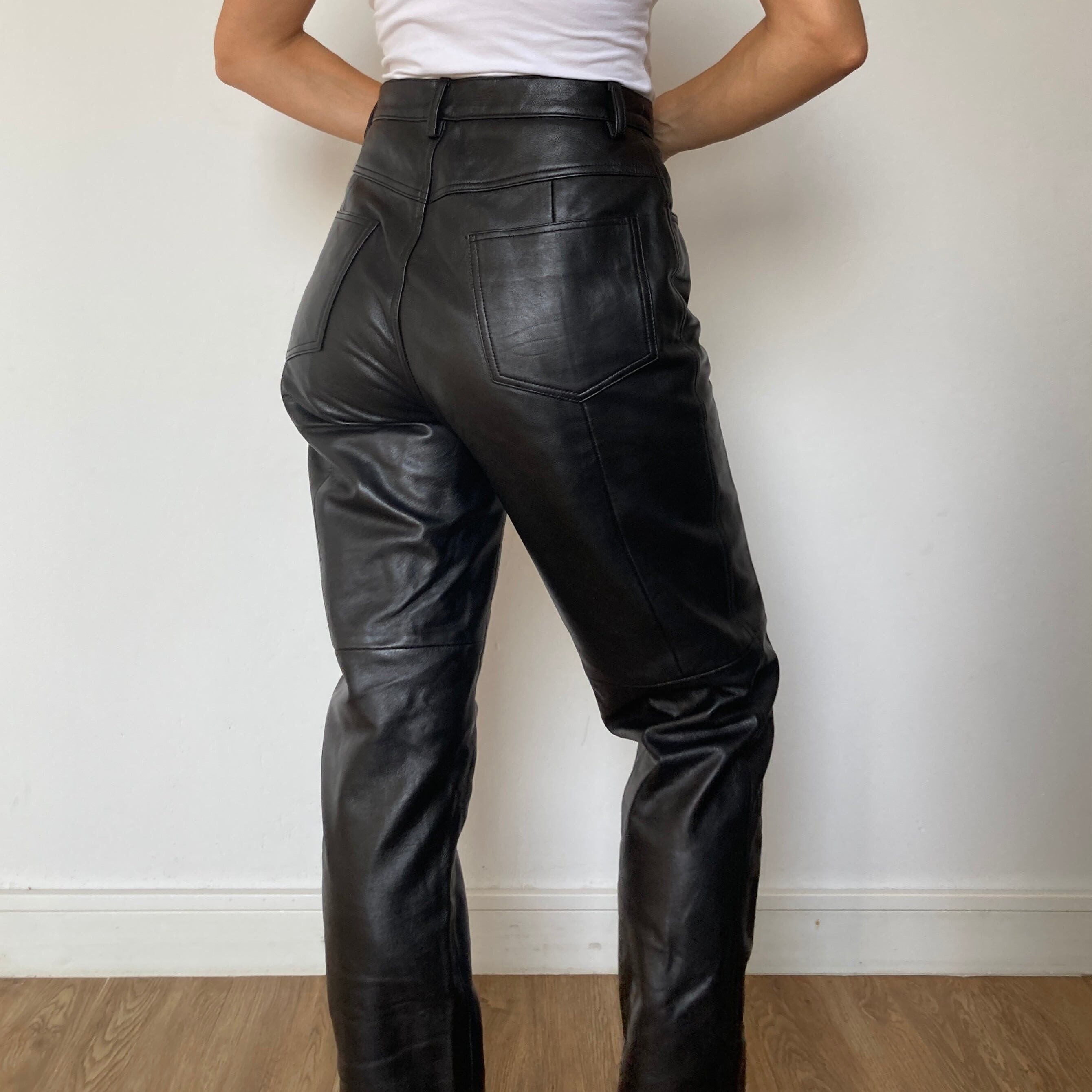 Hugo buscati leather best sale pants