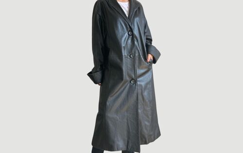 Lightweight Leather Trench Modelo 1.