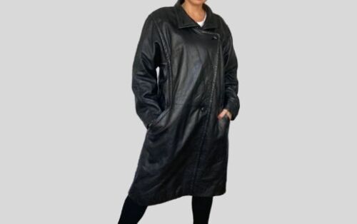 Vintage Long Leather Overcoat