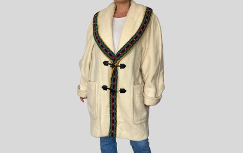 Vintage Mohair Wool Maxi Overcoat
