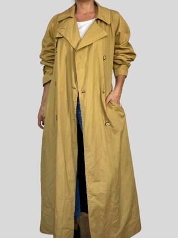 Trench long vintage moutarde 2