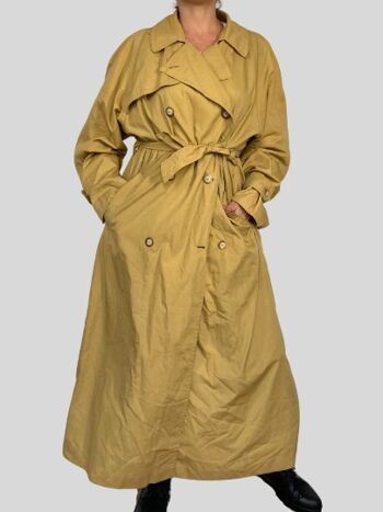 Trench long vintage moutarde 4