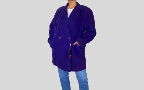 Old Stock Wool Purple Overcoat