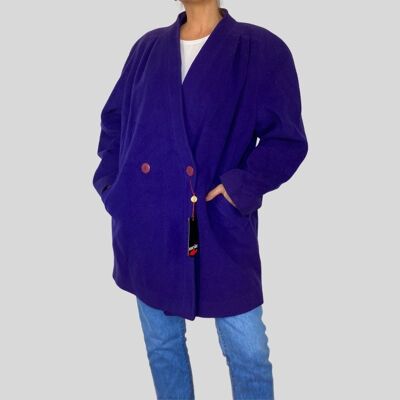 Old Stock Wool Purple Overcoat