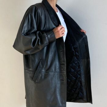 Veste en cuir oversize 3