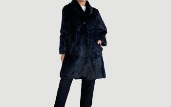 Manteau en Fourrure de Lapin Vintage 1