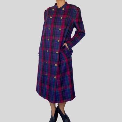 Veste habillée en laine écossaise vintage