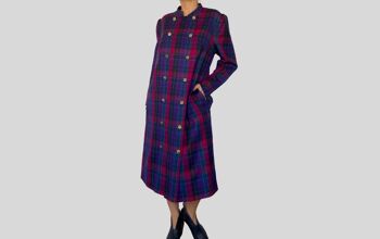 Veste habillée en laine écossaise vintage 1