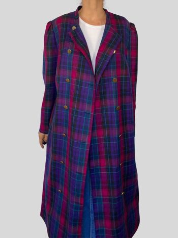 Veste habillée en laine écossaise vintage 2
