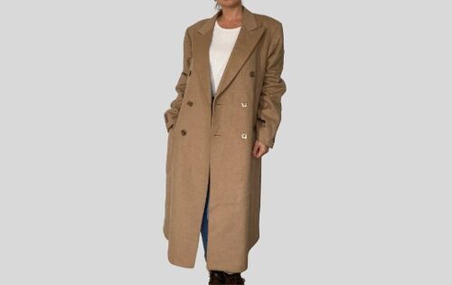 Vintage Wool Brown Long Coat