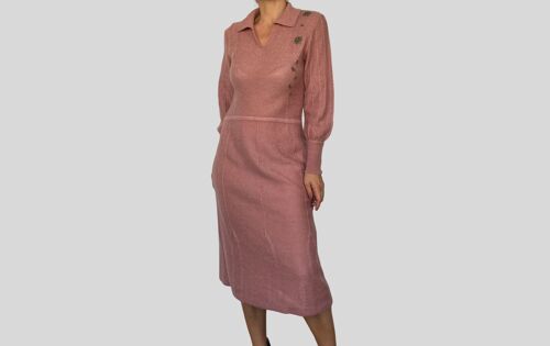 Vintage Wool Old Pink dress