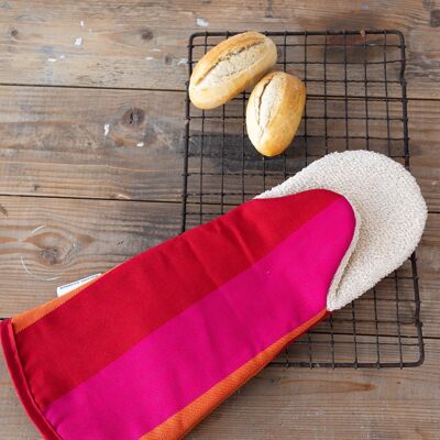 Long oven Glove Red O. Pink