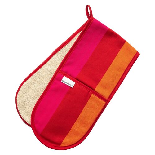 Double Oven Gloves Red O. Pink