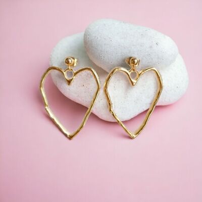 Pendientes Ebbane, acero inoxidable dorado