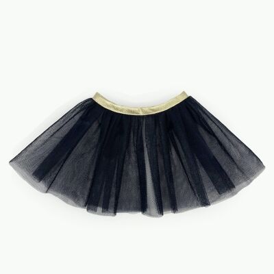 Colletto in tulle nero