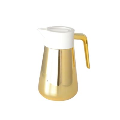 GOLD AND WHITE INSULATED COFFEE MAKER 1L