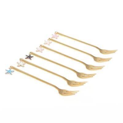 FORCHETTE DESSERT GOLDEN STAR - SET DA 6