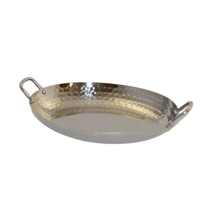 OVAL HAMMERED MINI CASSEROLETTE WITH TWO HANDLES 25X18.5X3.2CM