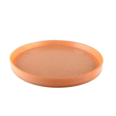 ROUND TRAY IN PEACH COLOR RESIN 45CM