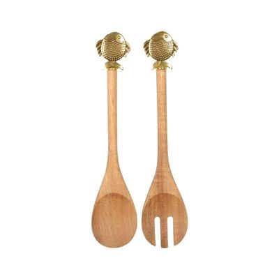 GOLDEN FISH SALAD SERVERS