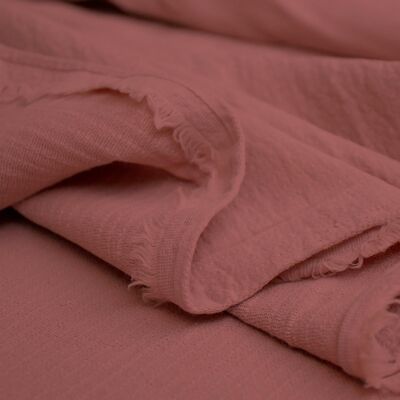 Embroidered cotton fabric TWIN - Blush