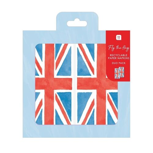 British Union Jack Paper Napkins - 28 Pack