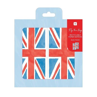 Serviettes en papier Union Jack britannique - paquet de 28