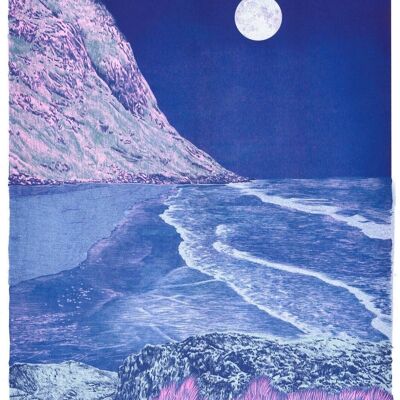 Manon Diemer Poster – Blaue Euphorie