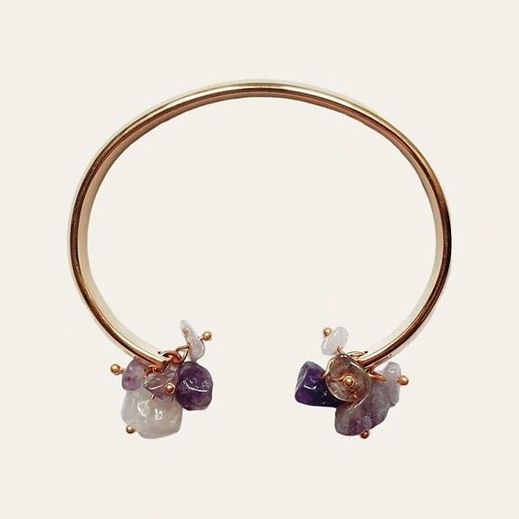 Bracciale Bangle Habacuc, Pietre Naturali Ametista