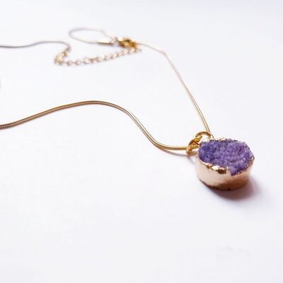 Fabrice Necklace, Amethyst Natural Stone