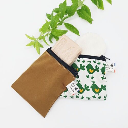 Pochette cosmétiques solides, fabriquée en France, lot de 6