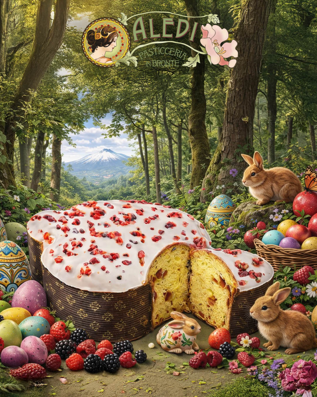 Colomba Frutti di Bosco - Italian easter dessert 1 kg.