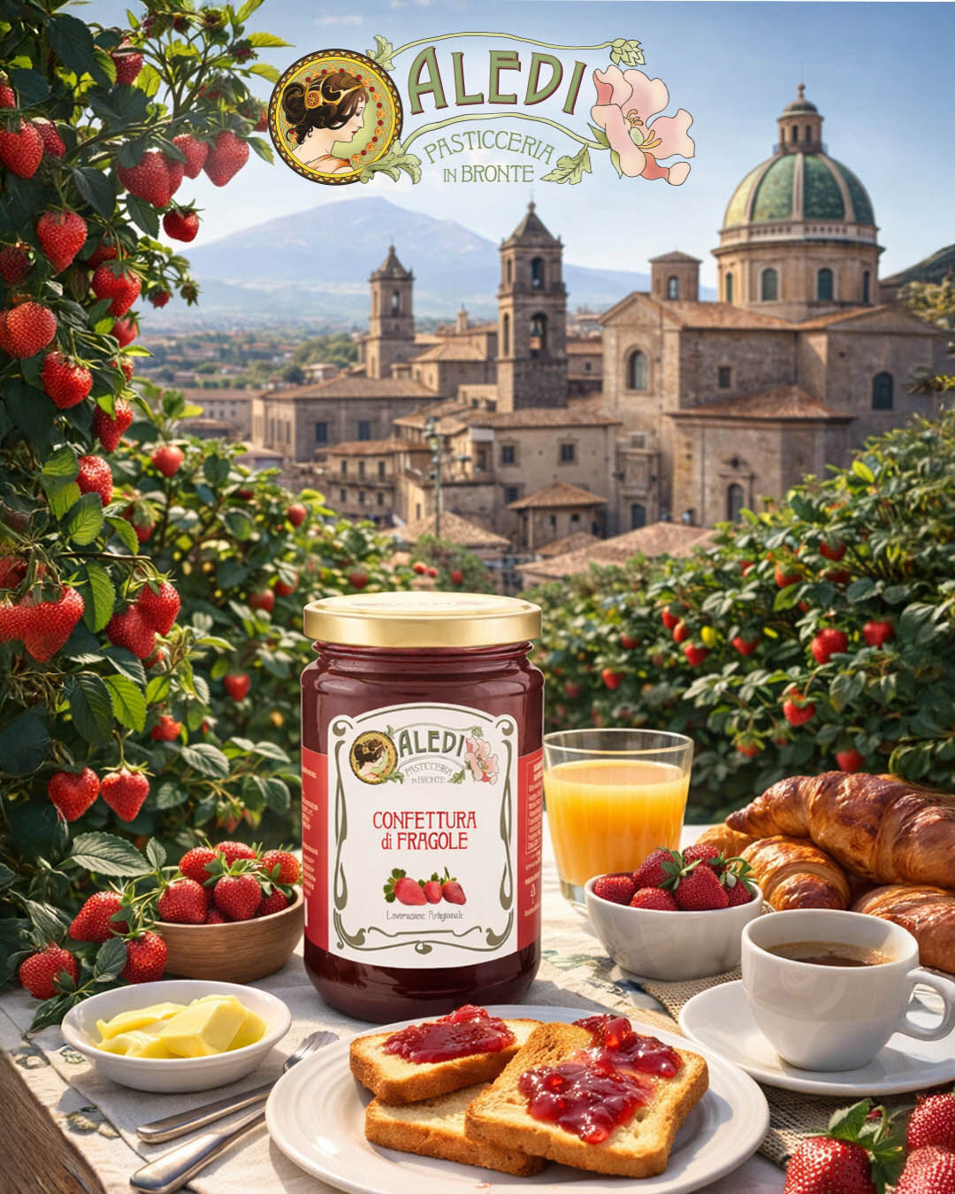 Confettura Extra di Fragole dell’Etna - 360 g