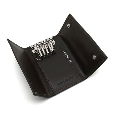 Leather keychain 6 keys | Ubrique skin | Made in Spain | Ref. 10003 Brown
