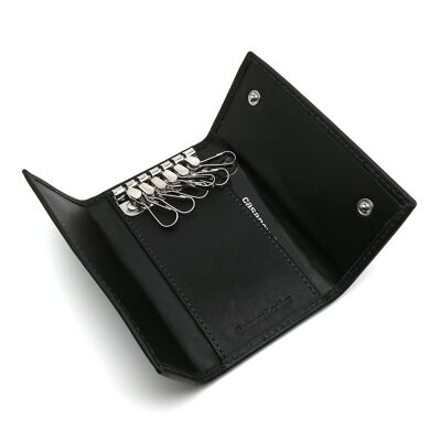 Leather keychain 6 keys | Ubrique skin | Made in Spain | 10003 Black