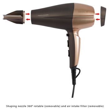 Sèche-cheveux 2200W Proficare  PC-HT3010-marron 4