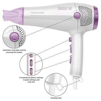 Sèche-cheveux professionnel 2000W Proficare PC-HT3020 5