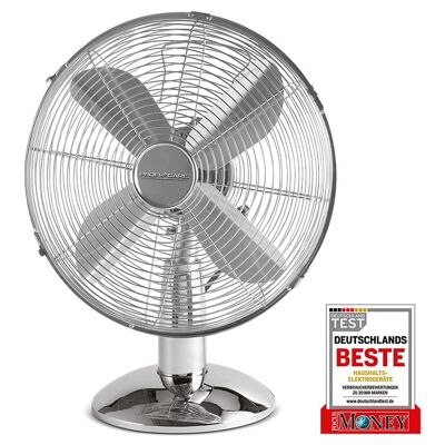 Ventilador de mesa de diseño acero inoxidable 30 cm Proficare PC-VL3063M