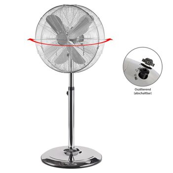 Ventilateur sur pied design Inox 40cm Proficare PC-VL3064MS 4